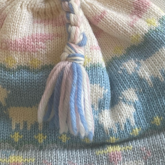 Mountain Ladies & Ewe Pink and Blue Wool Beanie / Hat  USA - Picture 6 of 7